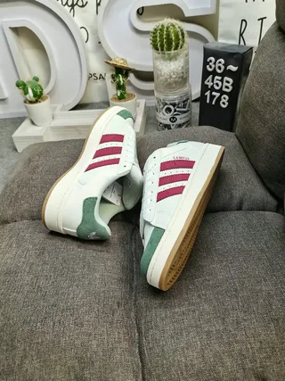 Adidas Campus White Maroon Green Lifestyle Sneakers 6