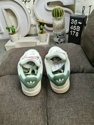 Adidas Campus White Maroon Green Lifestyle Sneakers 8