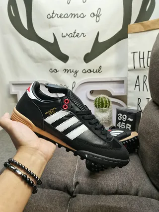 Adidas Copa Black White Low-Top Synthetic Leather Upper Sneakers 5