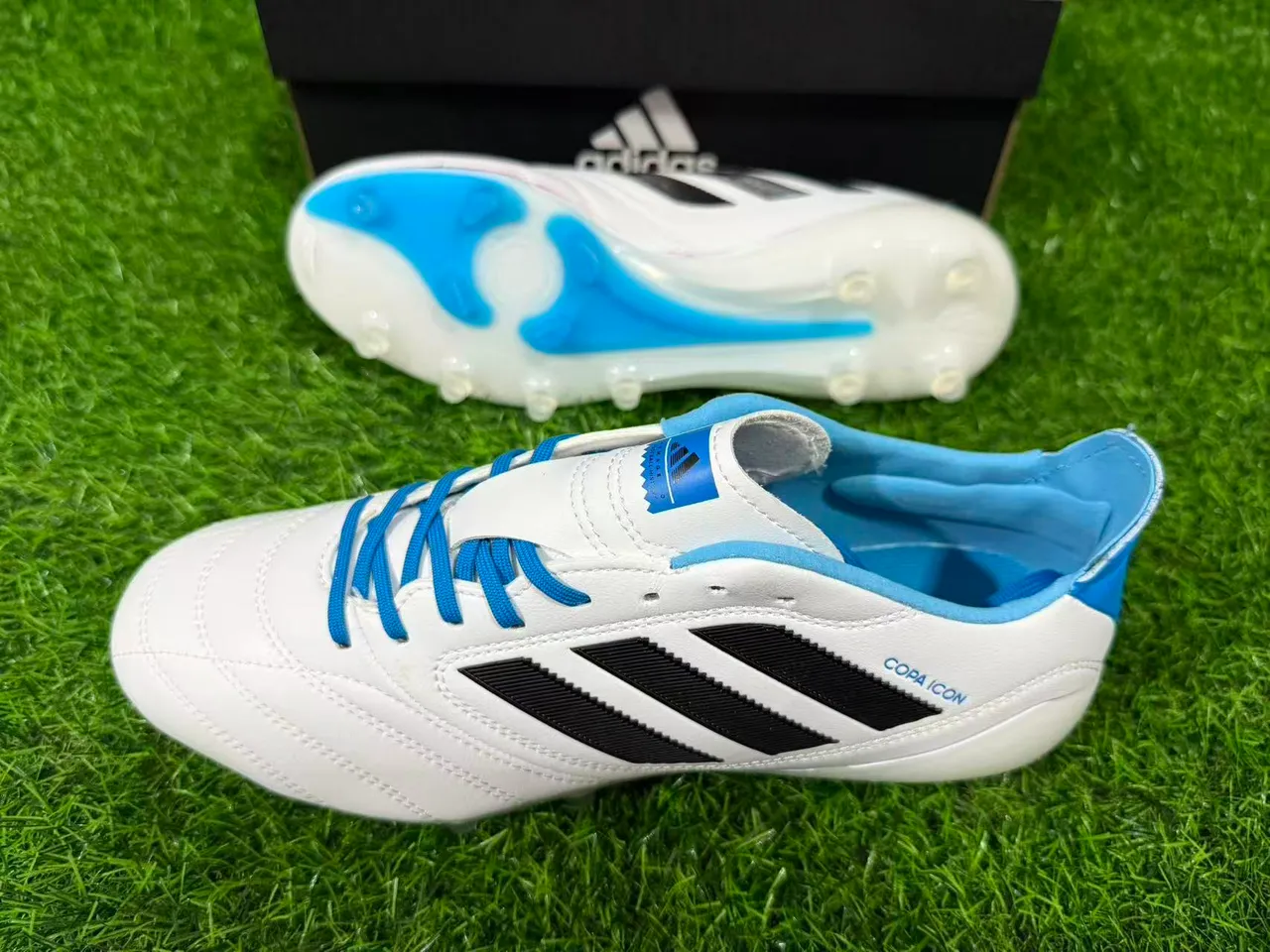 Adidas Copa Icon White Blue Black Firm-Ground Soccer Shoes 2
