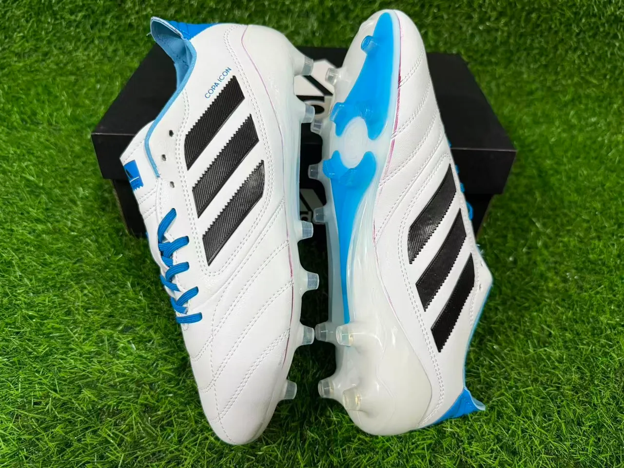 Adidas Copa Icon White Blue Black Firm-Ground Soccer Shoes 3
