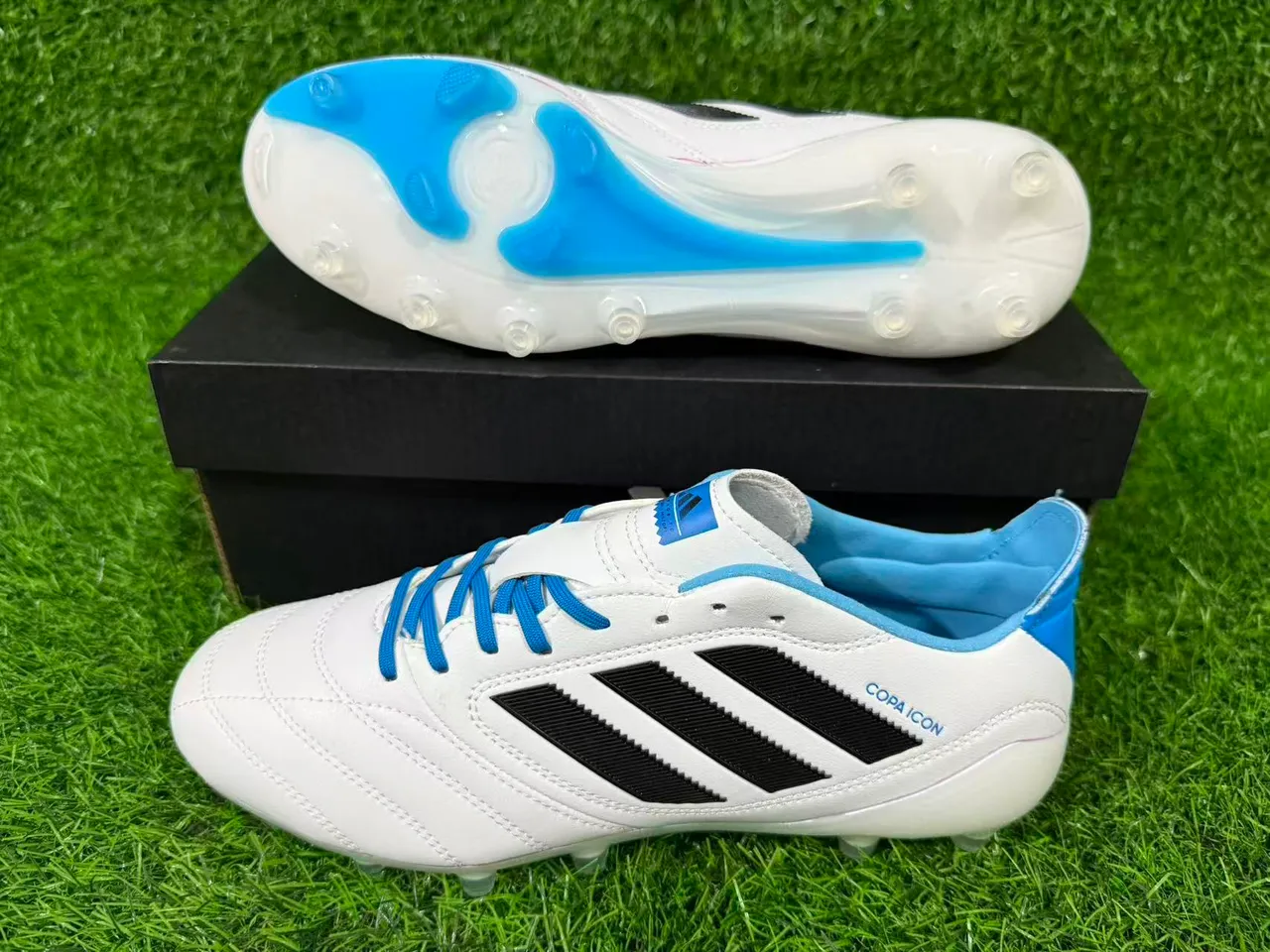 Adidas Copa Icon White Blue Black Firm-Ground Soccer Shoes 6