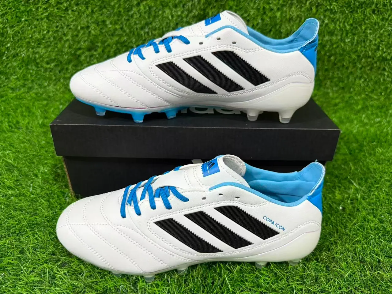 Adidas Copa Icon White Blue Black Firm-Ground Soccer Shoes 7