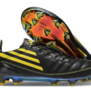 Adidas Copa Pure Black Yellow Iridescent Firm-Ground Soccer Shoes
