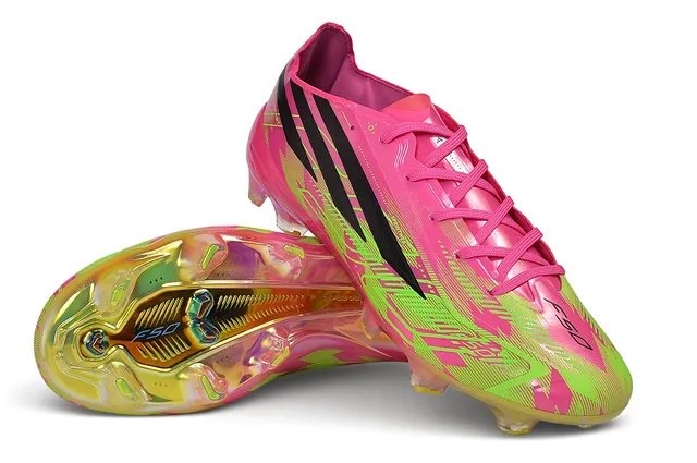 Adidas F50 Hyperfast Pink Neon Lime Firm-Ground Soccer Shoes 4