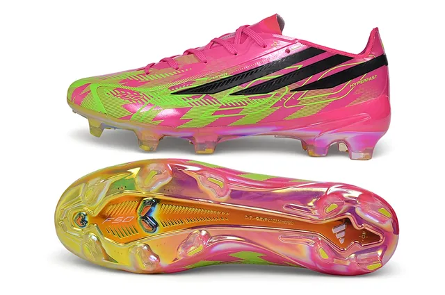 Adidas F50 Hyperfast Pink Neon Lime Firm-Ground Soccer Shoes 7