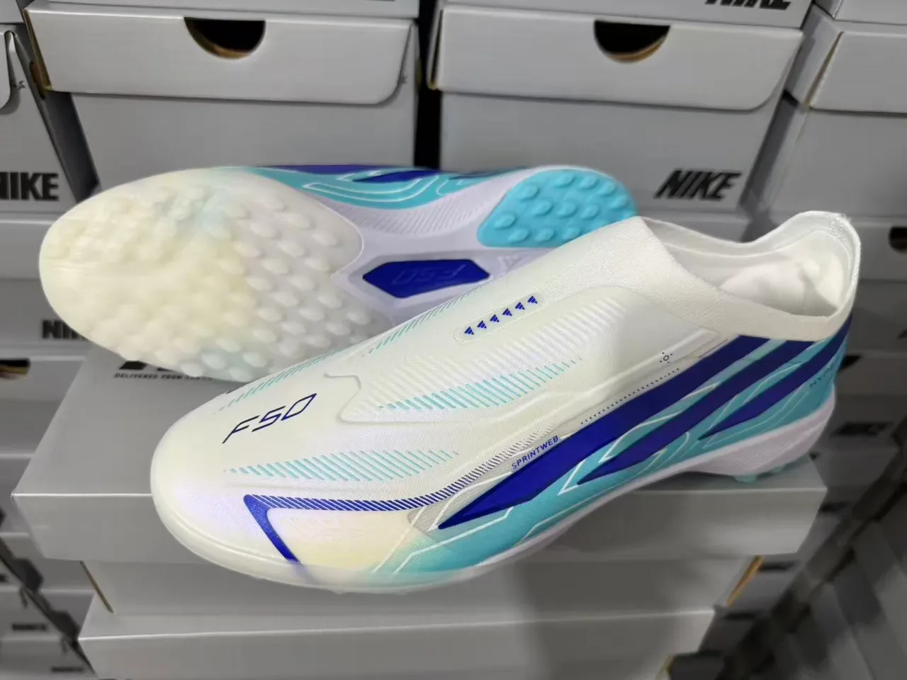Adidas F50 Hyperfast Sprintweb Turf zapatillas de fútbol 3
