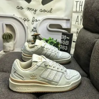 Adidas Forum Beige Gold Low-Top Cupsole Lifestyle Sneakers
