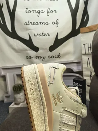 Adidas Forum Beige Gold Low-Top Cupsole Lifestyle Sneakers 3