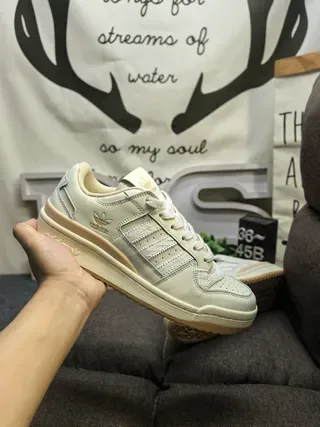 Adidas Forum Beige Gold Low-Top Cupsole Lifestyle Sneakers 5