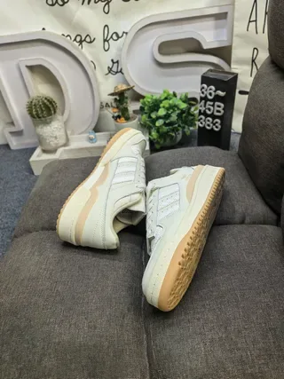 Adidas Forum Beige Gold Low-Top Cupsole Lifestyle Sneakers 6