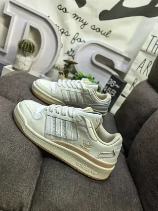 Adidas Forum Beige Gold Low-Top Cupsole Lifestyle Sneakers 7