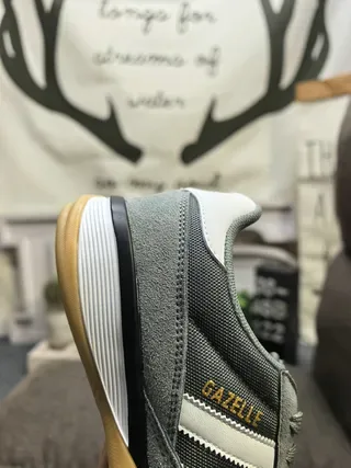 Adidas Gazelle Black Gray Gum Lifestyle Sneakers 13