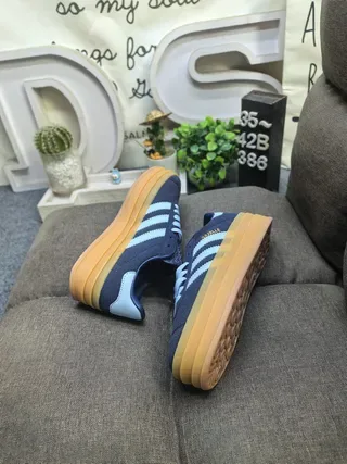 Adidas Gazelle Navy and Light Blue Suede Lifestyle Sneakers 6