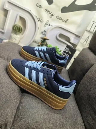 Adidas Gazelle Navy and Light Blue Suede Lifestyle Sneakers 7