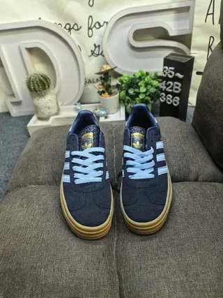 Adidas Gazelle Navy and Light Blue Suede Lifestyle Sneakers 10