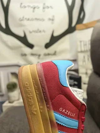 Adidas Gazelle Pink and White Lifestyle Sneakers 13