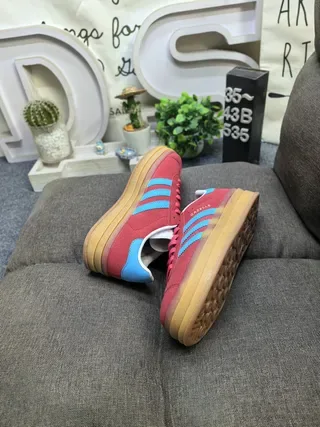 Adidas Gazelle Pink and White Lifestyle Sneakers 16