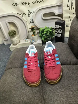 Adidas Gazelle Pink and White Lifestyle Sneakers 20
