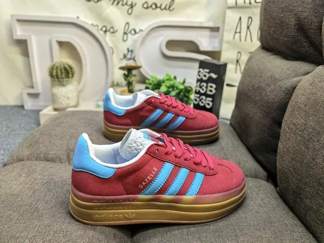 Adidas Gazelle Pink and White Lifestyle Sneakers 21