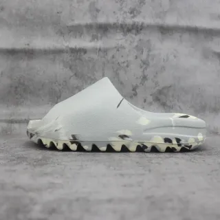 Adidas Gray Multicolor Molded Monolithic Construction Camo-Splatter Print Slippers