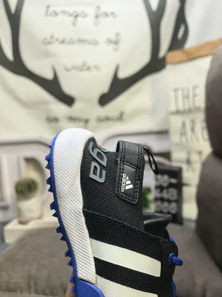Adidas Sandales Casual Gris et Orange Lacets Ouvertes à l'orteil Supérieure en Maille 3