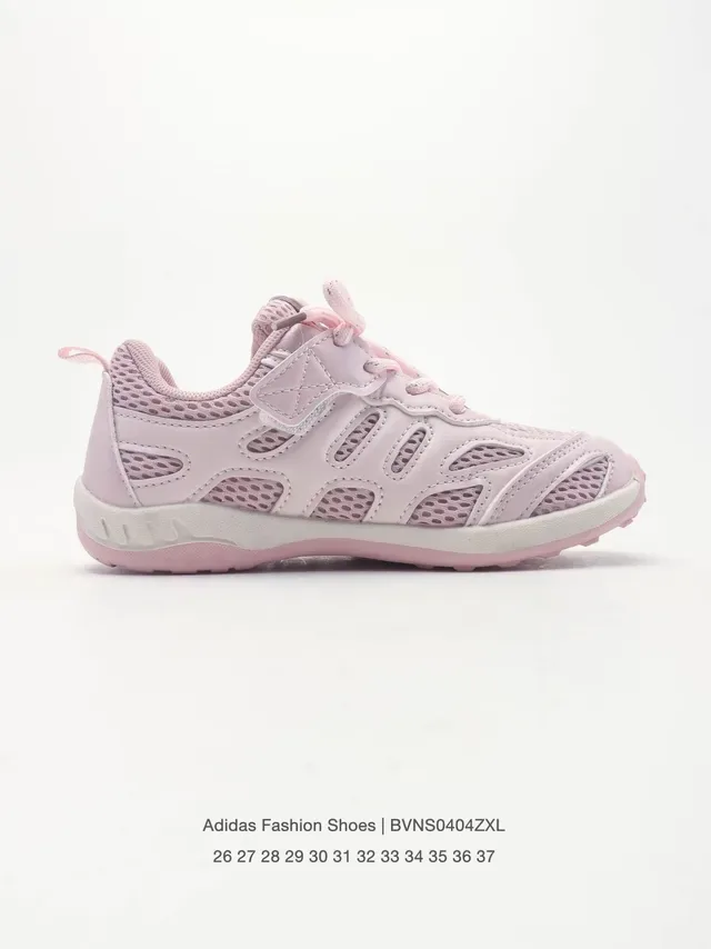Adidas Gray Pink Mesh Upper Three-Stripe Overlay Lifestyle Sneakers 3