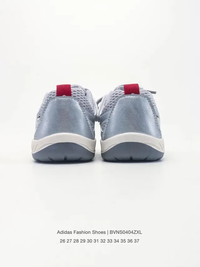 Adidas Gray Pink Mesh Upper Three-Stripe Overlay Lifestyle Sneakers 16