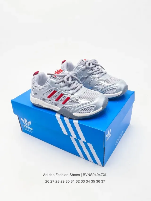 Adidas Gray Pink Mesh Upper Three-Stripe Overlay Lifestyle Sneakers 17