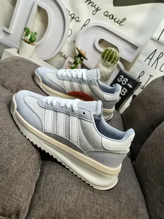 Adidas Gray White Low-Top Three-Stripe Side Panel Lifestyle Sneakers 7