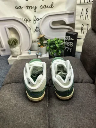 Adidas Green White Suede Upper Mesh Panels Lifestyle Sneakers 8