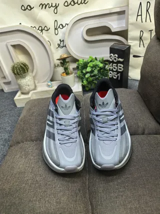Adidas Hyperboost Gray Black Running Shoes 10