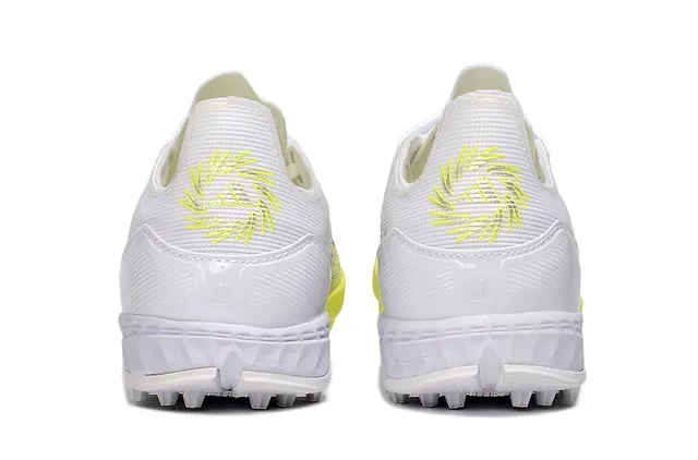 Adidas Liga Strike Branco Amarelo Sapatos de Futebol Turf 4