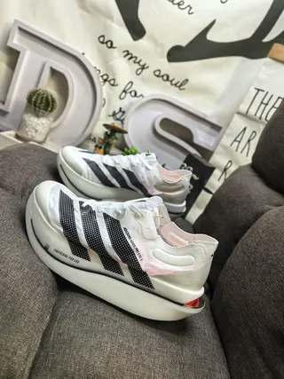 Adidas Lightstrike Pro Evo White Black Pink Running Shoes 7