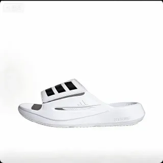Adidas Lightstrike Slides सफेद काला स्लिपर्स