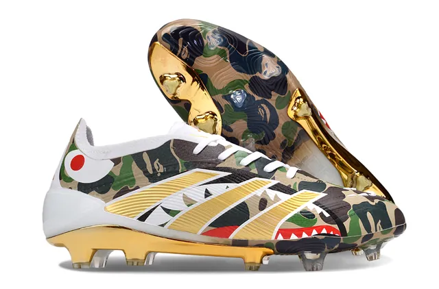 Adidas Zapatillas de fútbol multicolor dorado impresión camuflaje metálica Cage para tierra firme 1