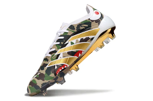 Adidas Zapatillas de fútbol multicolor dorado impresión camuflaje metálica Cage para tierra firme 3