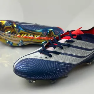 Adidas Nanostrike+ Navy Blue Silver Red Firm-Ground Soccer Shoes