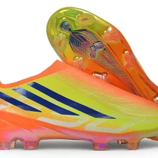 Adidas Orange Yellow Low-Cut Sock-Fit Upper Gradient Neon Firm-Ground Soccer Shoes