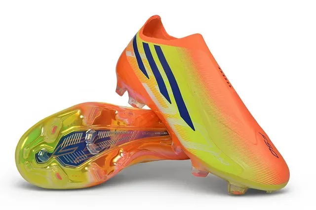Adidas sapatos de futebol laranja amarelo low-cut upper gradient neon firm-ground 4