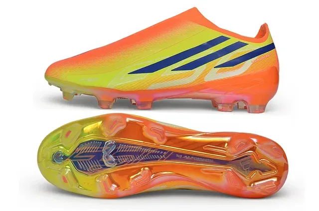 Adidas sapatos de futebol laranja amarelo low-cut upper gradient neon firm-ground 6