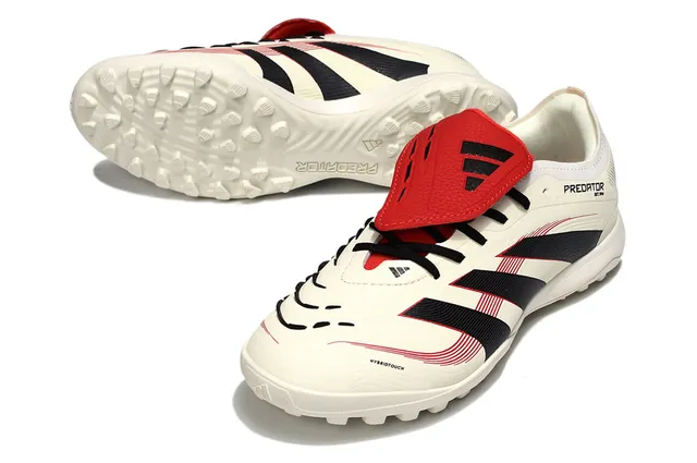 Adidas Predator Beige Noir Bas-Coupé Tige Synthétique Clous Coniques Turf Chaussures de Football 5