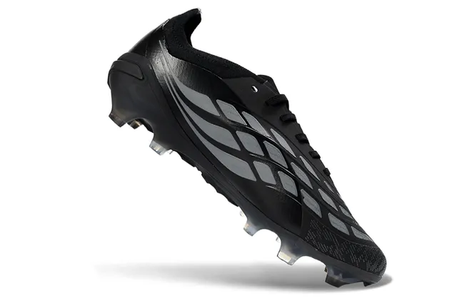 Adidas Predator Black Transparent Synthetic Upper Translucent Blue-Tinted Studs Firm-Ground Soccer Shoes 2