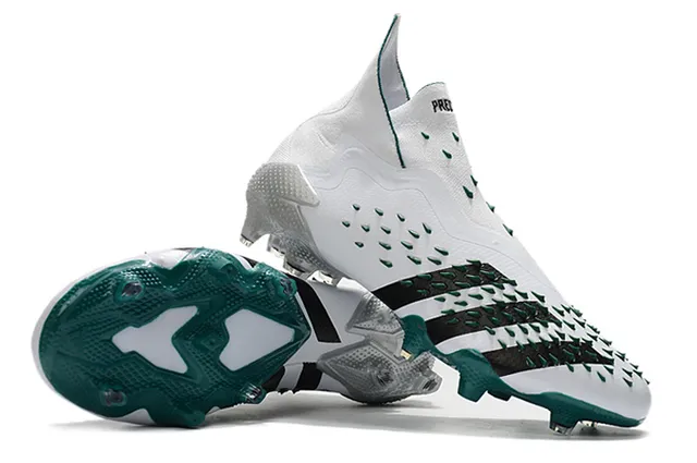 Adidas Predator Mutator White Black Green Firm-Ground Sapatos de futebol 12