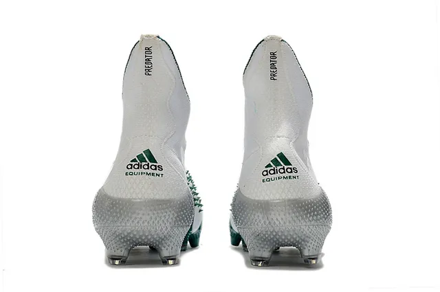 Adidas Predator Mutator White Black Green Firm-Ground Sapatos de futebol 13