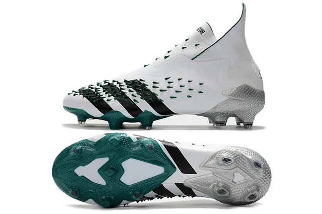 Adidas Predator Mutator White Black Green Firm-Ground Sapatos de futebol 14