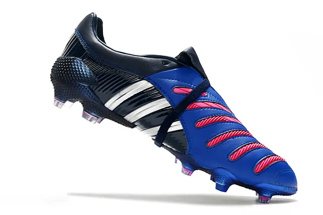 Adidas Predator নেভি গোল্ড চামড়া উপরের রিবড সাইড টেক্সচার ফার্ম-গ্রাউন্ড সকার জুতো 24