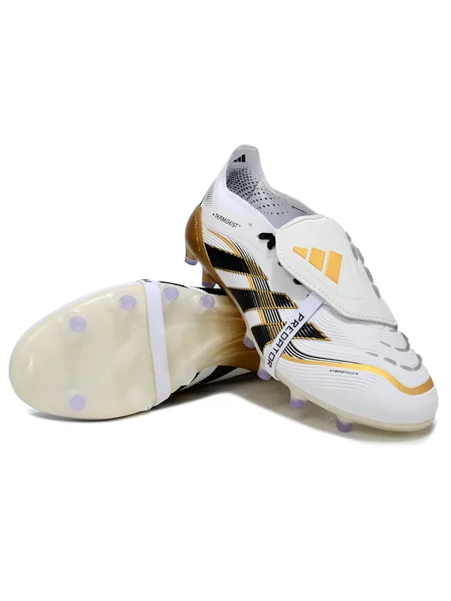 Adidas Predator Blanc Noir Or Firm-Ground Chaussures de Football 3