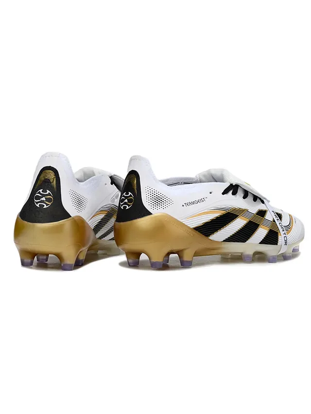 Adidas Predator Blanc Noir Or Firm-Ground Chaussures de Football 4
