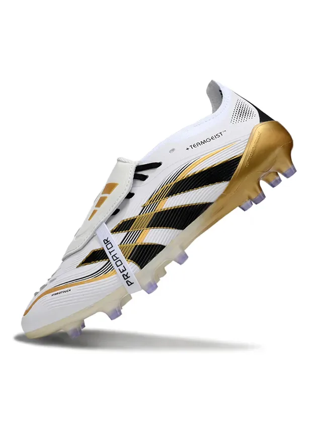Adidas Predator Blanc Noir Or Firm-Ground Chaussures de Football 6